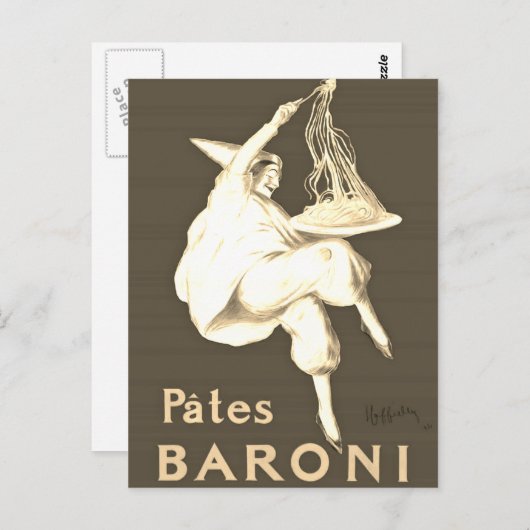 Sepia Pates Baroni Cappiello reclame Briefkaart (Voorkant / Achterkant)