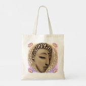Sepia Peace Boeddha Boodschappentas Tote Bag (Achterkant)