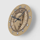 Sepia Peace Buddha Clock Ronde Klok (Hoek)