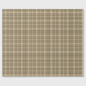Sepia Plaid Wrapping Paper Cadeaupapier (Vlak)