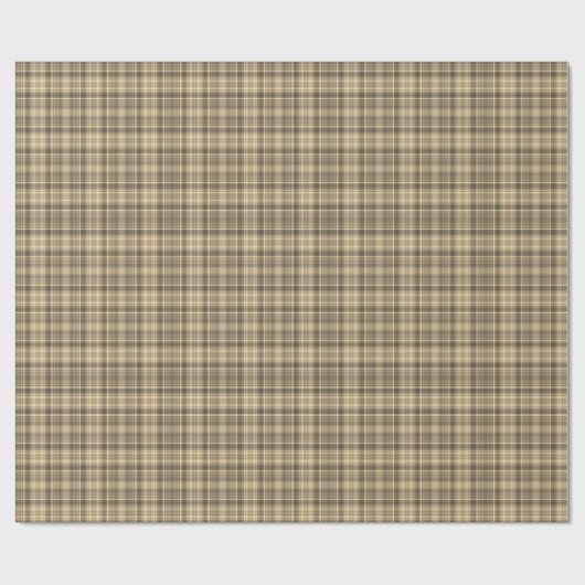 Sepia Plaid Wrapping Paper Cadeaupapier (Vlak)