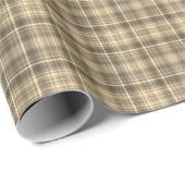 Sepia Plaid Wrapping Paper Cadeaupapier (Rol Hoek)