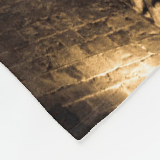 Sepia Portugese architectuur Fleece Deken (Hoek)