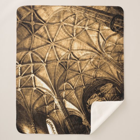 Sepia Portugese architectuur Sherpa Deken (Voorkant)