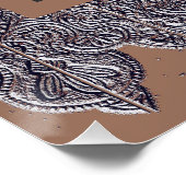 Sepia Poster met Artemis Sculptuur (Hoek)