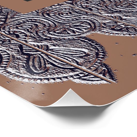 Sepia Poster met Artemis Sculptuur (Hoek)