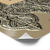 Sepia Poster met Artemis Sculptuur (Hoek)