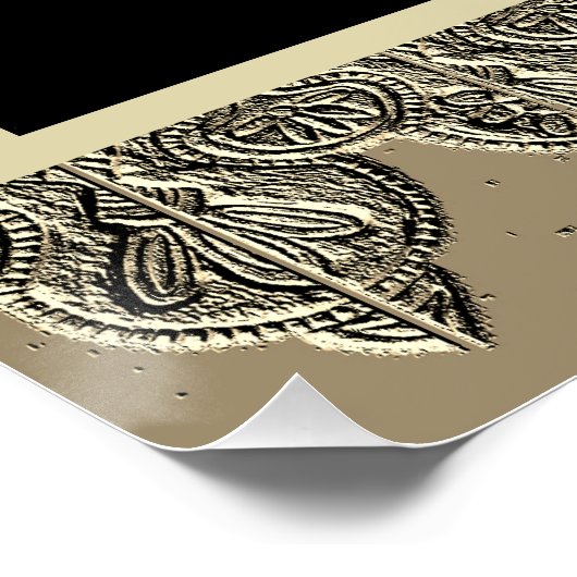 Sepia Poster met  danser (Hoek)