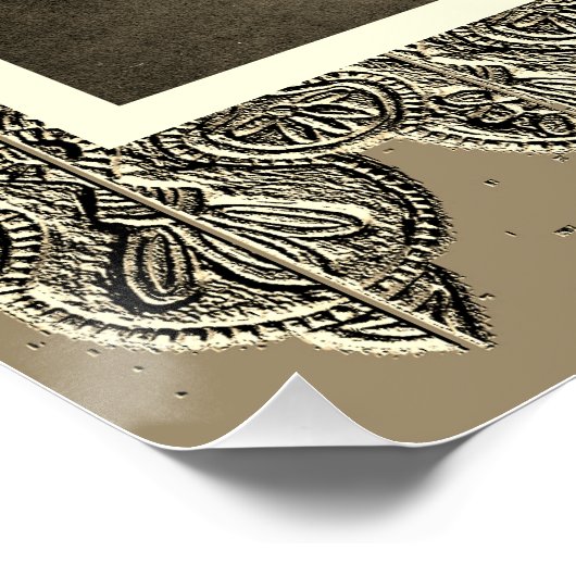 Sepia Poster met  danser (Hoek)