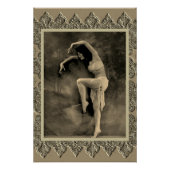 Sepia Poster met  danseres Kyra (Voorkant)