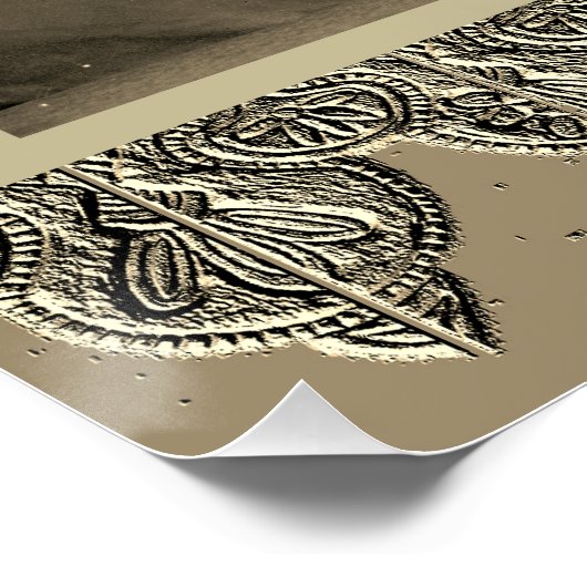 Sepia Poster met  danseres Kyra (Hoek)