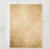  Sepia Poster Style Wedding Invite Kaart (Achterkant)
