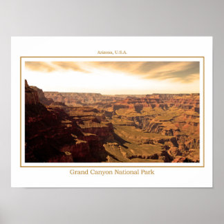 Sepia Poster van de Grand Canyon