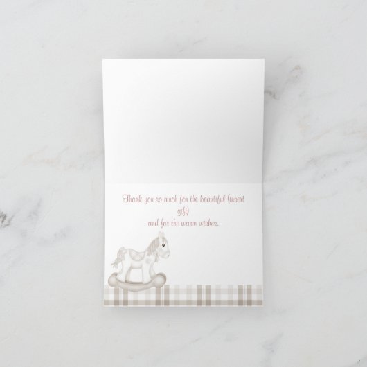 SEPIA  PRAM TARTAN DANK JE KAART (Binnen)