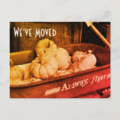 Sepia Pumpkins New Address Briefkaart (Voorkant)