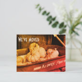 Sepia Pumpkins New Address Briefkaart (Staand voorkant)