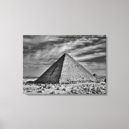 Sepia Pyramid Canvas Afdruk (Voorkant)