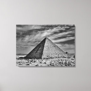 Sepia Pyramid Canvas Afdruk