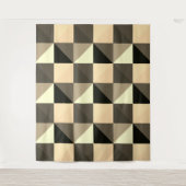 Sepia Quadrangles Tapestry Wandkleed (Voorkant)
