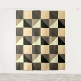 Sepia Quadrangles Tapestry Wandkleed