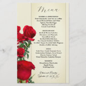  Sepia Red Roses Menu Sjabloon (Voorkant)