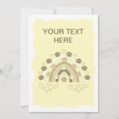  sepia regenbooghond en hart kaart (Voorkant)