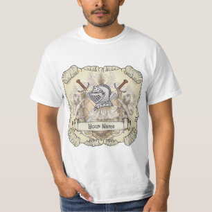 Sepia ridder Schild achternaam T-shirt