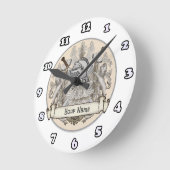 Sepia ridder Shield achternaam Ronde Klok (Hoek)