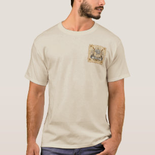 Sepia ridder Shield achternaam T-shirt