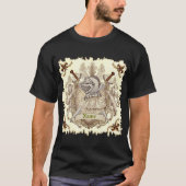 Sepia ridder Shield achternaam T-shirt (Voorkant)