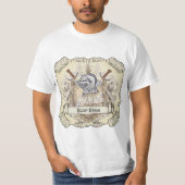 Sepia ridder Shield achternaam T-shirt (Voorkant)