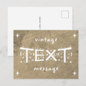 Sepia Rock  Text Message Briefkaart (Voorkant / Achterkant)