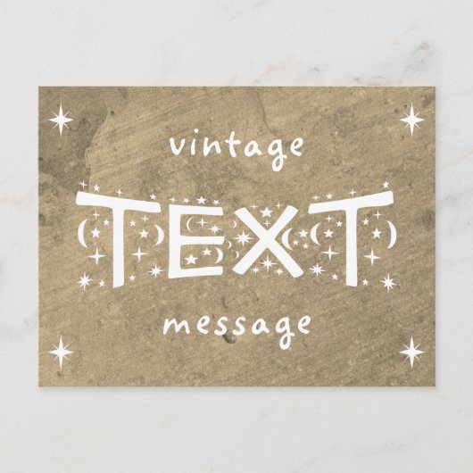 Sepia Rock  Text Message Briefkaart (Voorkant)