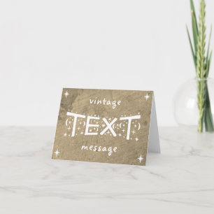 Sepia Rock Text Message Wenskaart Kaart