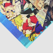 Sepia Romance Comic Book Hoesje Jumble Collage Tissuepapier (Detail)