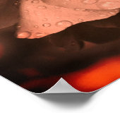 Sepia Roos en Raindrops kleurentint Poster (Hoek)