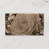 Sepia Roos Flower Photography Visitekaartje (Achterkant)