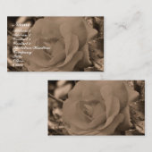 Sepia Roos Flower Photography Visitekaartje (Voorkant / Achterkant)