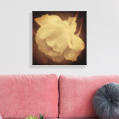 Sepia Roos met regendruppels  uitzien Canvas Afdruk (Insitu (Woonkamer))