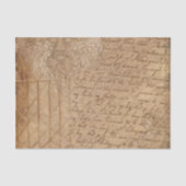 Sepia  rooster bladeren en script tissuepapier (Voorkant)