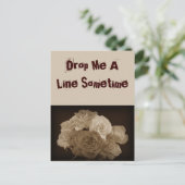 Sepia Rose Bouquet Briefkaart (Staand voorkant)