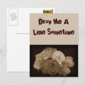 Sepia Rose Bouquet Briefkaart (Voorkant / Achterkant)