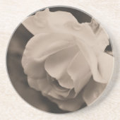 Sepia Rosebud Floral Onderzetter (Voorkant)