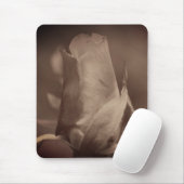  Sepia Rosebud Flower Muismat (Met muis)