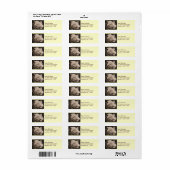 Sepia Rosebud Raindrops Flower Address Label (Full Sheet)