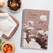 Sepia Rozen Bloementuin Aangepaste Spiraal Noteboo Notitieboek