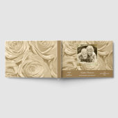 Sepia Rozen Fotosjabloon Gouden Jubileum Gastenboek (Volledig)