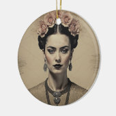 Sepia Rozen Koningin Vintage Ornament (Links)