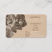 sepia rozen rozen knoppen bloemen kunst tuinbloemi visitekaartje (Voorkant)