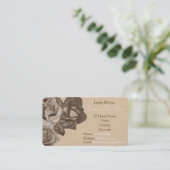sepia rozen rozen knoppen bloemen kunst tuinbloemi visitekaartje (Staand voorkant)